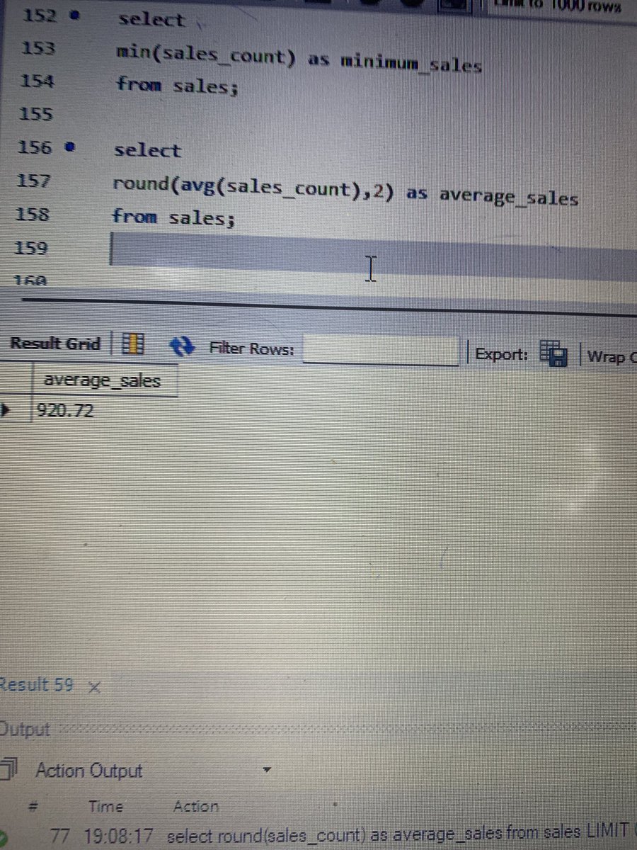 Second week into data analytics journey using SQL

We dived into basic analysis 
Like retrieving top 10 performing customers
Function usage (round with sum)
Minimum as minimum_sales 
Max as Max_sales 
As well as average. 

I am enjoying the journey 😊