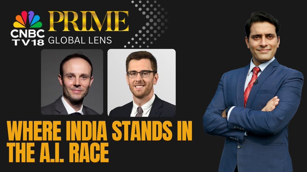 CSISIndiaChair's tweet image. @CSIS and @CNBCTV18News are pleased to launch a special Global Lens series on India&apos;s AI Impact Summit! In the first episode, “From Paris to Delhi,” @Gregory_C_Allen, @csis_ai &amp;amp; @OCLarter, @GoogleDeepMind, speak to @Parikshitl about India&apos;s AI ambitions!

youtube.com/watch?v=_EhYZv…