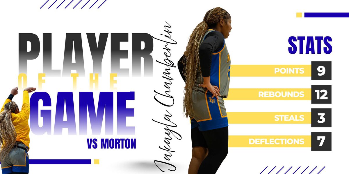 9 PTS • 12 REB • 3 STL • 7 DEFLECTS
vs Morton! 

<a href="/CoachJHurst/">Jaterra Hurst</a> <a href="/coachisaiahb/">Isaiah Butler</a> <a href="/MarkeiaPorter/">Coach Porter (dos)</a> <a href="/LoftonT24/">Tatyana Lofton</a>
<a href="/JacksonDelk45/">JD Delk</a>
<a href="/GriffinCheatham/">Griffin Cheatham</a> <a href="/jt_sanders1/">Jamilah Sanders</a> <a href="/LATARYL/">LaTaryl Williams</a>
