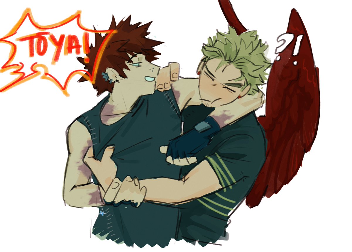 beybuniki's tweet image. rookie heroes touya and hawks interning at the endeavor agency and touya gets sooo competitive and insecure and he projects onto hawks and they fight and endeavor gets addicted to xanax. and yes he dyes in hair red he can&apos;t let go of that identity marker #ifeelsosick