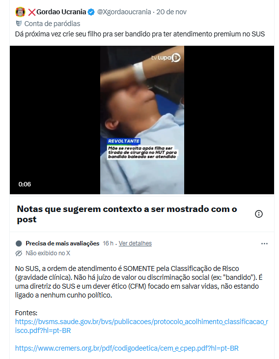 DefecatingB's tweet image. Eu desejo do fundo do meu coração que o desgraçado que escreveu essa nota de merda presencie com seus próprios olhos um familiar muito próximo e querido sendo arrancado de um centro cirúrgico para que o lugar seja gentilmente cedido sem juízo de valor ou discriminação social.