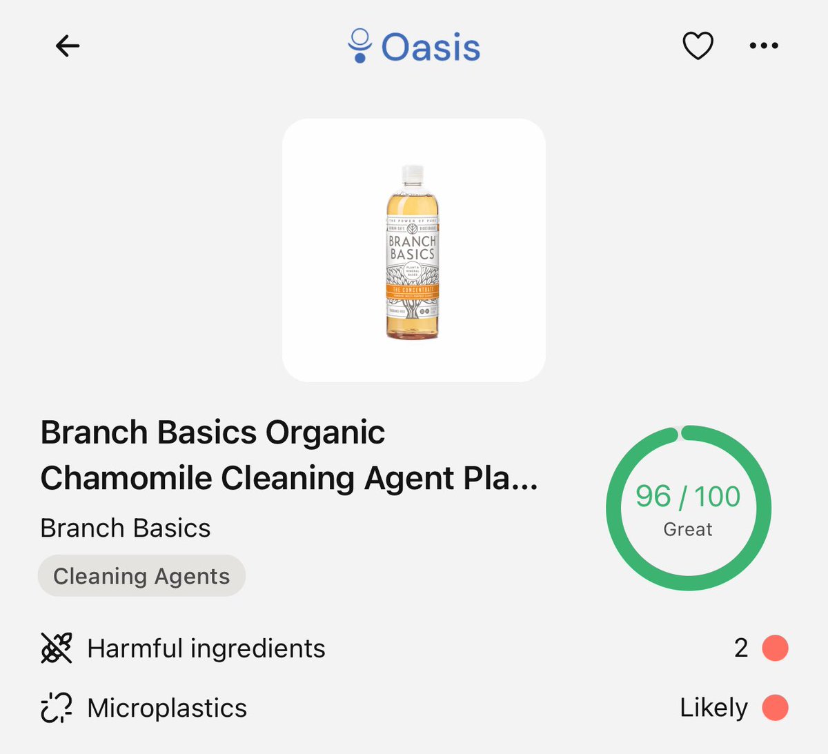 coookwithchris's tweet image. Branch basics is a great, healthier option for cleaning products!
