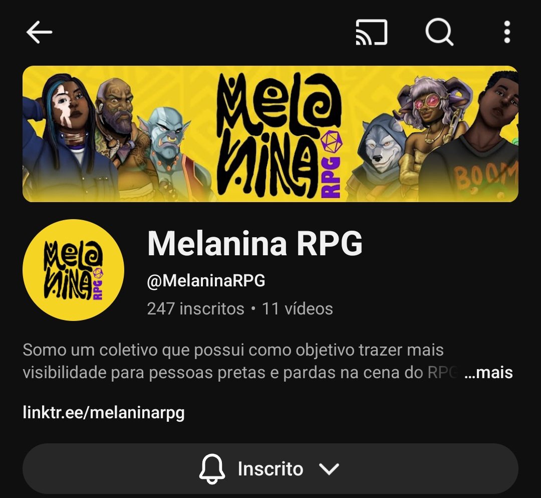 iluzinhe's tweet image. O @melaninaRPG é um coletivo de pessoas negras no RPG.

Assistam, recomendem e ajudem pessoas negras no RPG. O mundo é um lugar difícil pra nós e crescer no meio do RPG não é diferente, mas estamos aqui e resistimos!!