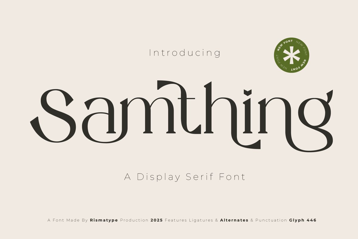 Samthing by Risma Type fontspace.com/samthing-font-… #font #typography #graphicdesign