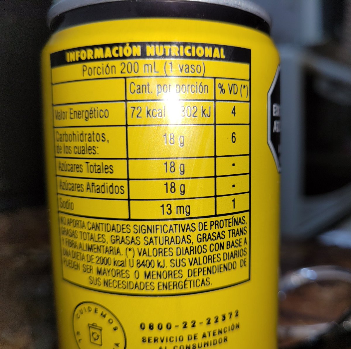 Bueeenaas. Aviso que agua tónica de Paso de los Toros latita tiene VD 1 % de Sodio, mucho de azúcar  y de calorías pero poco sodio....