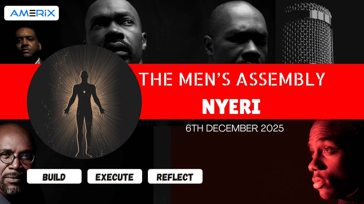 amerix's tweet image. The Nyeri Men&apos;s Meeting.

6/12/2025

3 PM - Midnight

F K Resort, Marua Junction (Karatina -Nyeri Highway).

No phones, no videos, no gossip, no women - just a private men&apos;s locker room.

Link: &amp;gt; amerix.co.ke/event-details/…