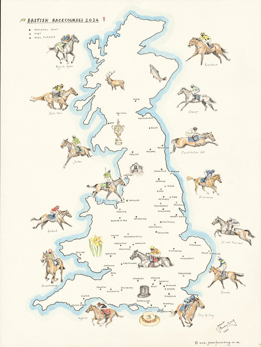 JRFArmstrong's tweet image. Tis the season to plug the #RacecourseMaps! 
These make for great Christmas presents for racing enthusiasts. 
If you’re stuck for ideas - problem solved! #RacecourseMap #BritishRacecourseMap #IrishRacecourseMap #horseracing 
Please share. DM or visit jamesrfarmstrong.co.uk/store