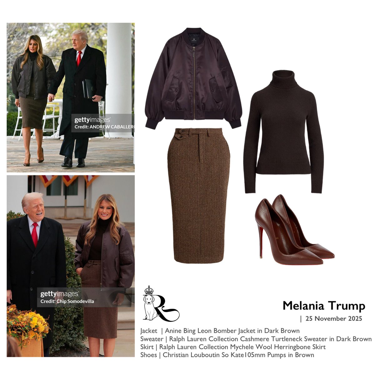 We have a better view of the First Lady’s skirt and sweater  for today’s pardoning of Gobble and  Waddle 🦃 🇺🇸 #FLOTUS