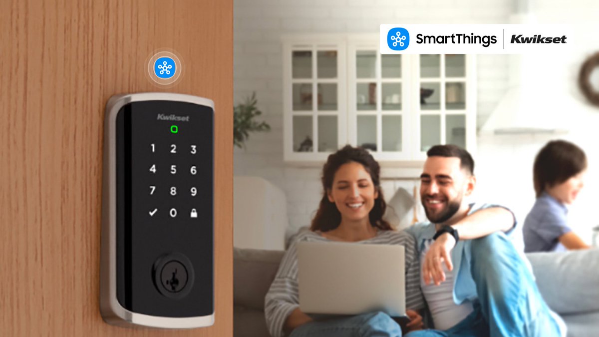 smartthings's tweet image. @KwiksetCorp’s Wi-Fi and #Matter-enabled Halo Select Plus Smart Lock is now Works with #SmartThings-certified. Users can lock or unlock from anywhere, share guest access, and get alerts if the door is left open, all from the SmartThings app. Learn more: partners.smartthings.com/partners/kwiks…