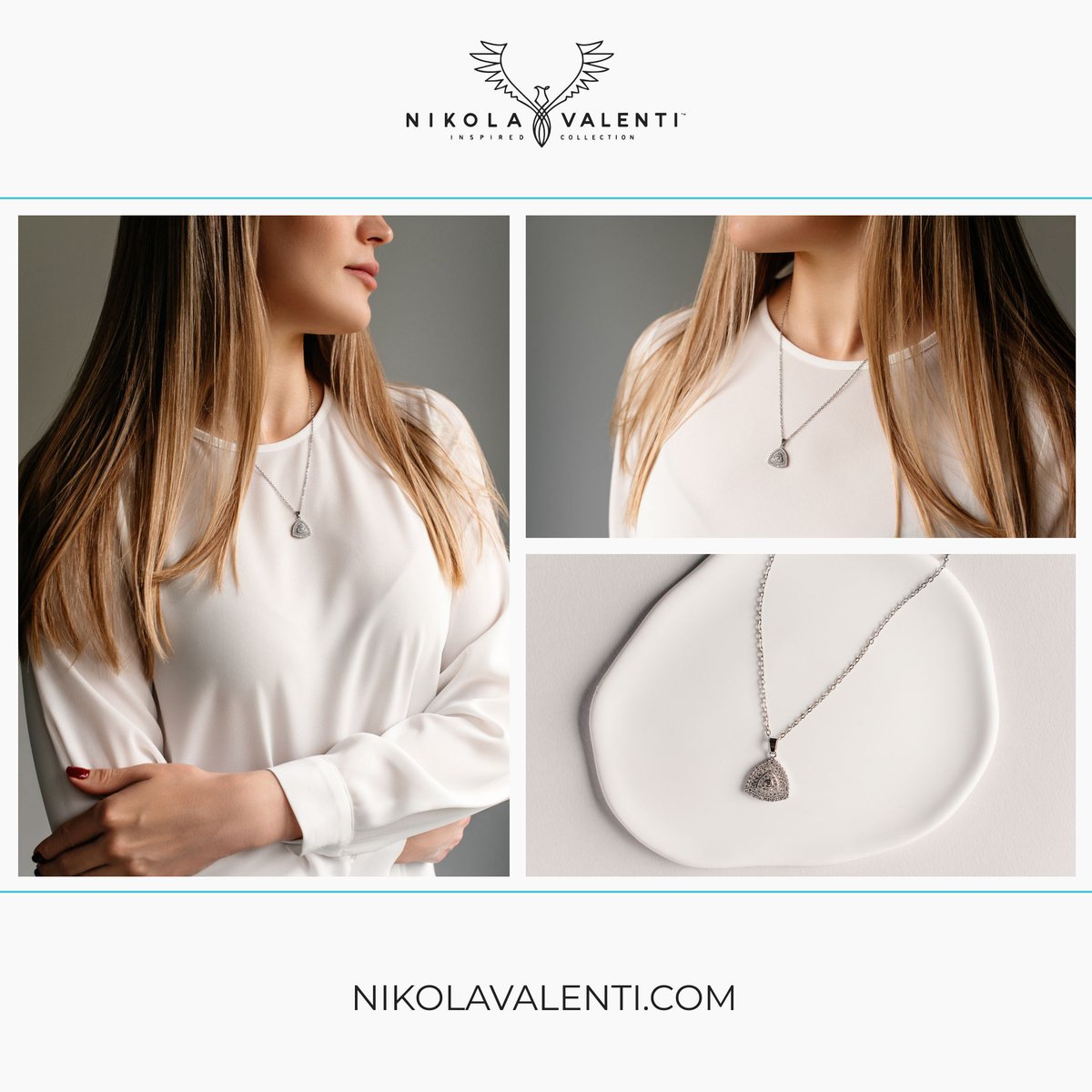 nikola_valenti's tweet image. Shine from every angle ✨ The Radiant Pave Pyramid Pendant Necklace features layers of faux crystal brilliance and a single center stone for just the right amount of drama.

Get your own sparkle moment at tinyurl.com/pavenecklace.

#FreeJewelryOffer #JewelryLover #NikolaValenti