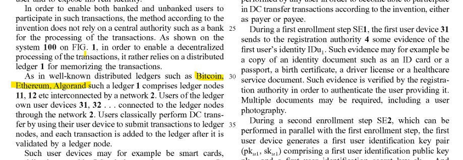 BaronofLoxley's tweet image. #Algorand Huge Defence Contractor @thalesgroup  receives US Patent Grant for &quot;Method for Secure, Traceable and Privacy-Preserving Digital Currency Transfer with Anonymity Revocation on a Distributed Ledger&quot;.

The Patent refers to three ledgers only. Bitcoin, Ethereum and…
