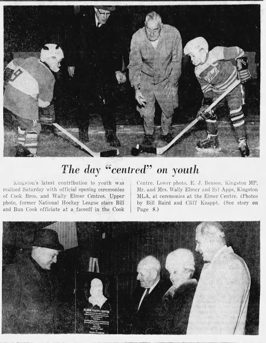 mpott43's tweet image. It was 57 years ago this month two neighbourhood rinks in Kingston, ON opened - named after Stanley Cup champions. The Cook Brothers Arena (Bill &amp;amp; Bun Cook) and the Wally Elmer Youth Centre. Both rinks decommissioned after the 4-pad Invista Centre opened in #ygk in 2008.