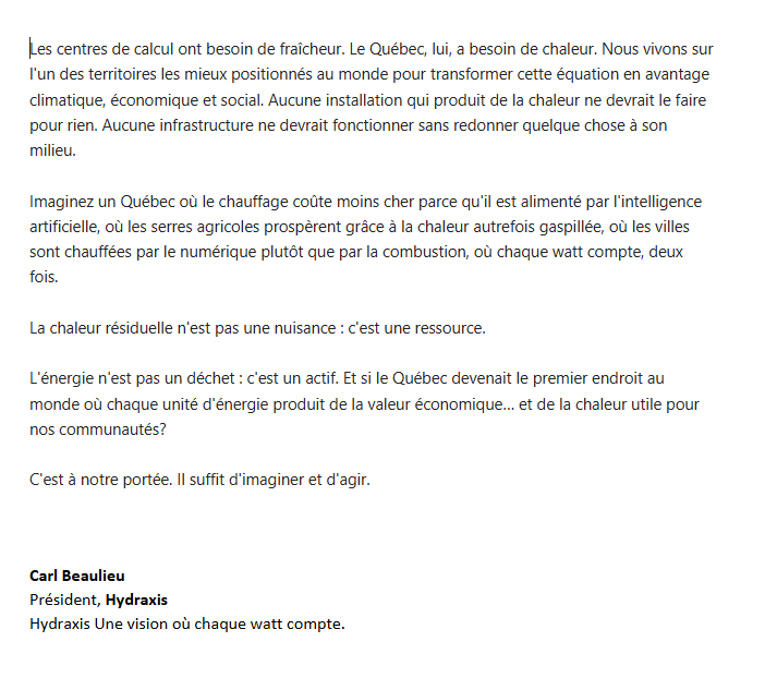 HydraxisINC's tweet photo. Voici la lettre ouverte écrite par notre président Carl Beaulieu en réponse à cet article de Radio-Canada!https://t.co/ixybRsk7X3 https://t.co/pi4yBpuXdW