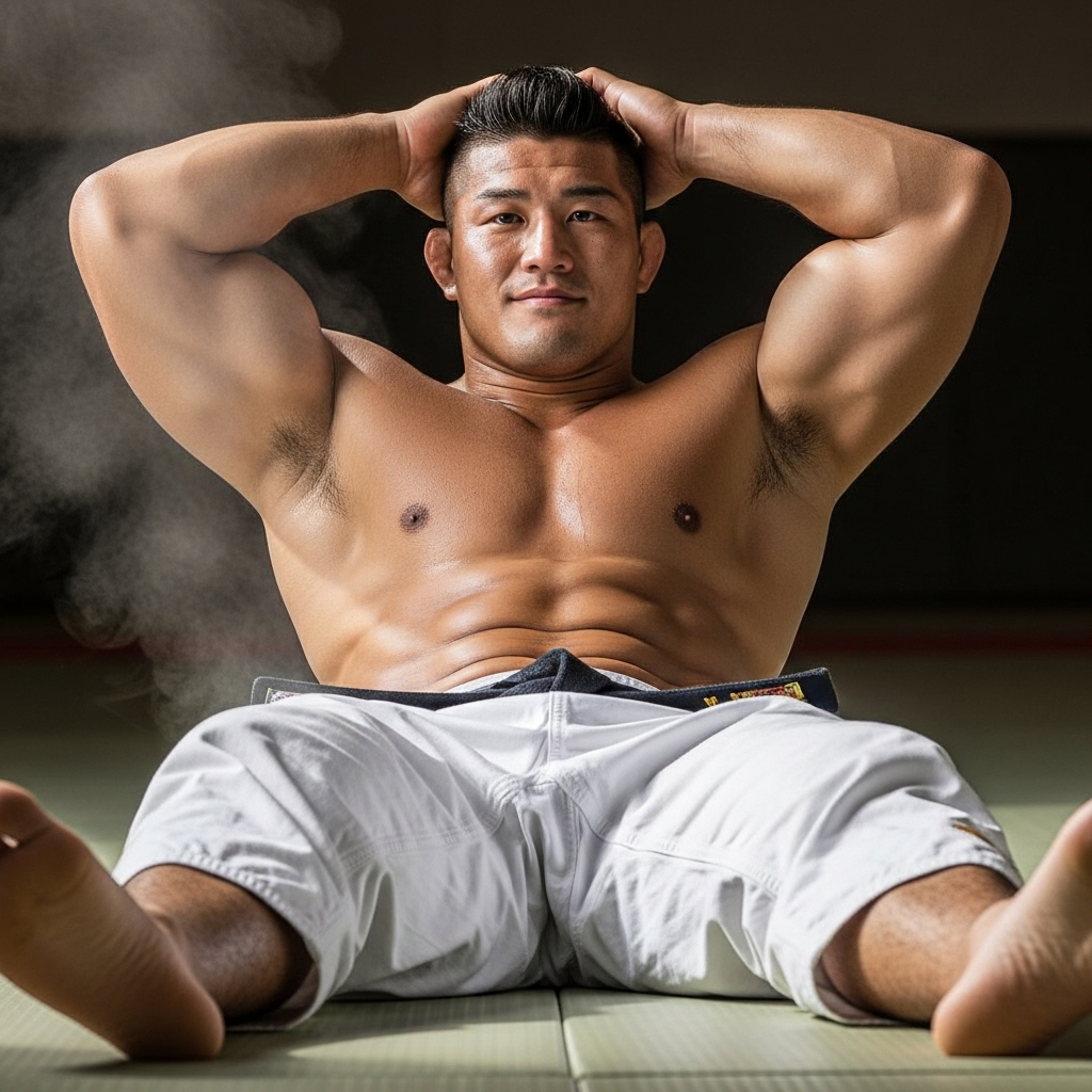 aifutomomo's tweet image. おはようございます😄

冬の朝練後
湯気立つ柔道部員🥋

#AIart #AI男子 #ImageFX