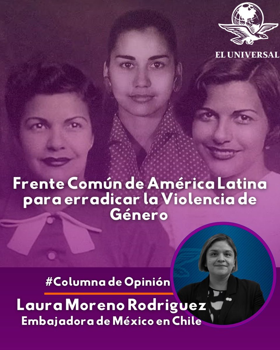 🟣 Hoy #25N: urge un frente común en América Latina. 🌎
La violencia de género no conoce fronteras; nuestra respuesta política tampoco debe tenerlas.
🟢 Unamos fuerzas para erradicar este mal estructural.
💜 Mi análisis en <a href="/El_Universal_Mx/">El Universal</a> 👇
eluniversal.com.mx/opinion/laura-…