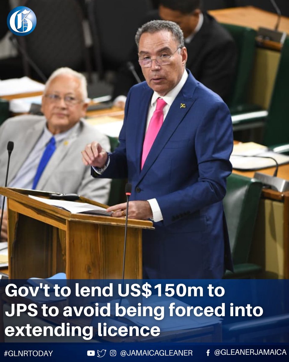 JamaicaGleaner's tweet image. Energy Minister Daryl Vaz says Cabinet has decided that the Government will lend US$150 million to the Jamaica Public Service Company Limited to help fast-track the restoration of electricity across the island.

Read more: jamaica-gleaner.com/article/news/2…