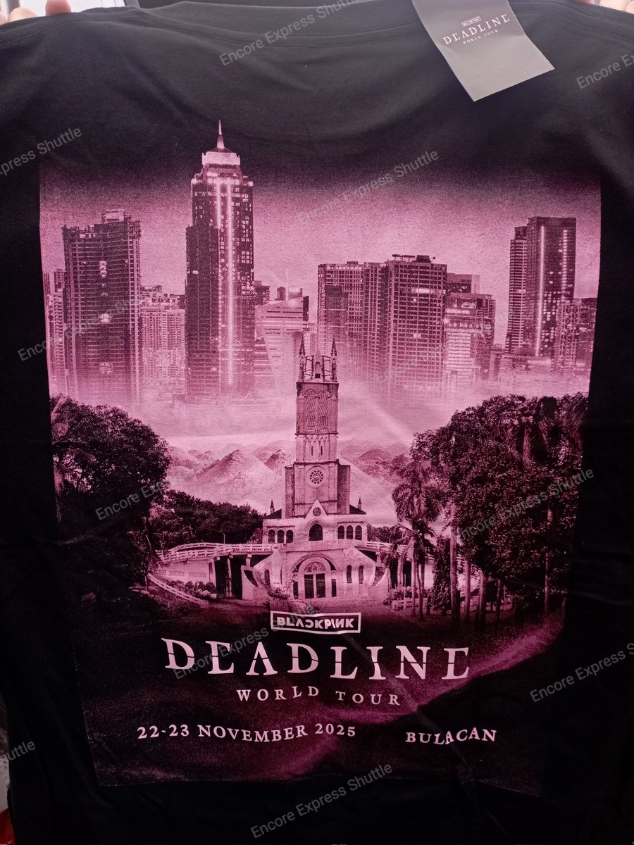 encorex_shuttle's tweet photo. WTS LFB 

BLACKPINK DEADLINE WORLDTOUR MERCH

*CITY EXCLUSIVE TEE - 3,200

CAN DO MEET UP TRANSACTION AT CUBAO QC

#DEADLINE_IN_BULACAN
#DEADLINE_IN_BULACANDay2
#BLACKPINK_DEADLINE 
#BLACKPINK_WORLDTOUR2025 https://t.co/3m1ujM1zXk