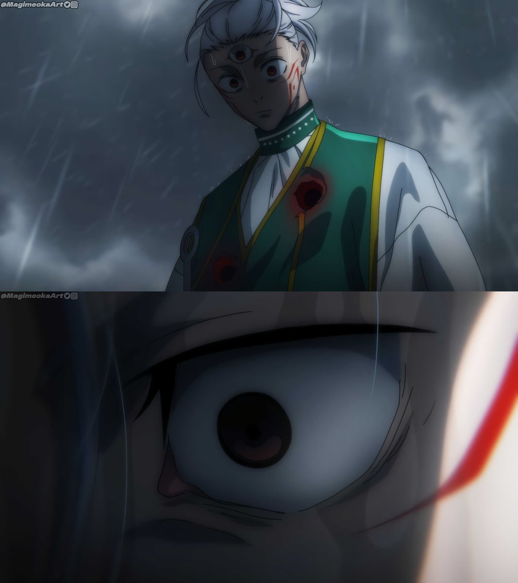 MagimeokaArt's tweet photo. Cross😢... Jujutsu Kaisen Mojuro anime style!🔥
#JJK #MOJURO https://t.co/GLrqaSWLv8