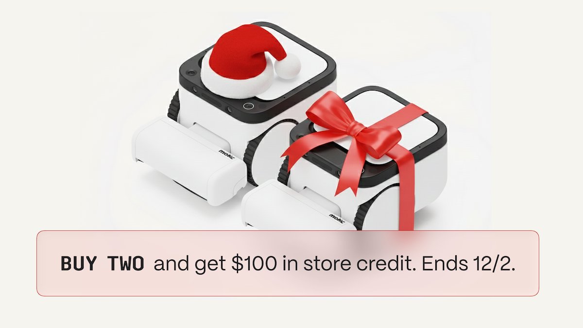 maticrobots's tweet image. What’s better than one Matic? TWO MATICS 
Bundle up for Black Friday! 
Matic x 2 = $100 in store credit. Ends 12/2. 👯