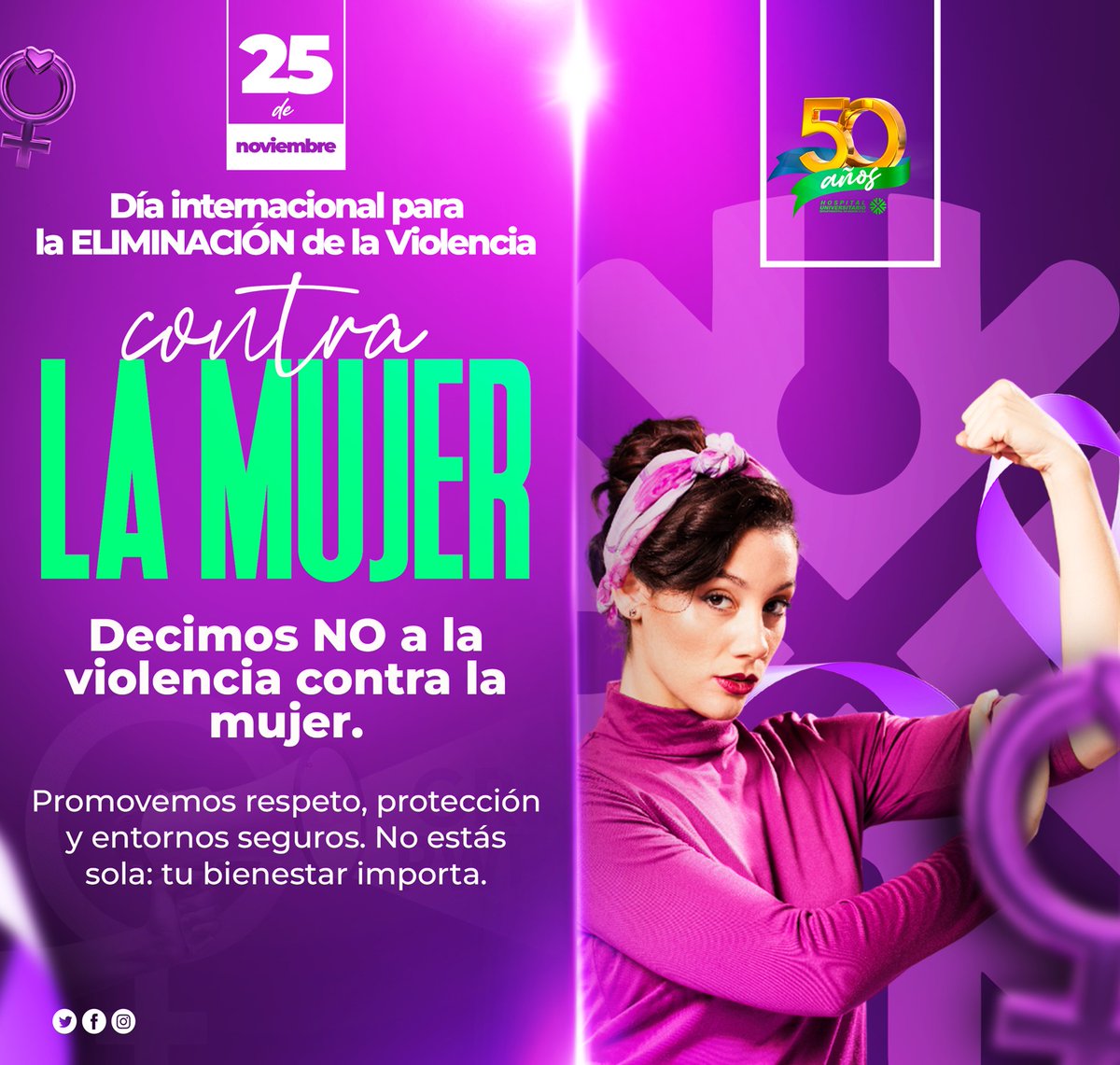 Hosdenar's tweet image. Decimos #NOMÁS a cualquier forma de violencia contra las mujeres.
Reafirmamos nuestro compromiso con el respeto, la protección y entornos seguros para todas.
Prevenir y actuar es tarea de todos.
No estás sola: tu vida importa.

#NoMásViolencia #25N #DíaContraLaViolenciaDeGénero
