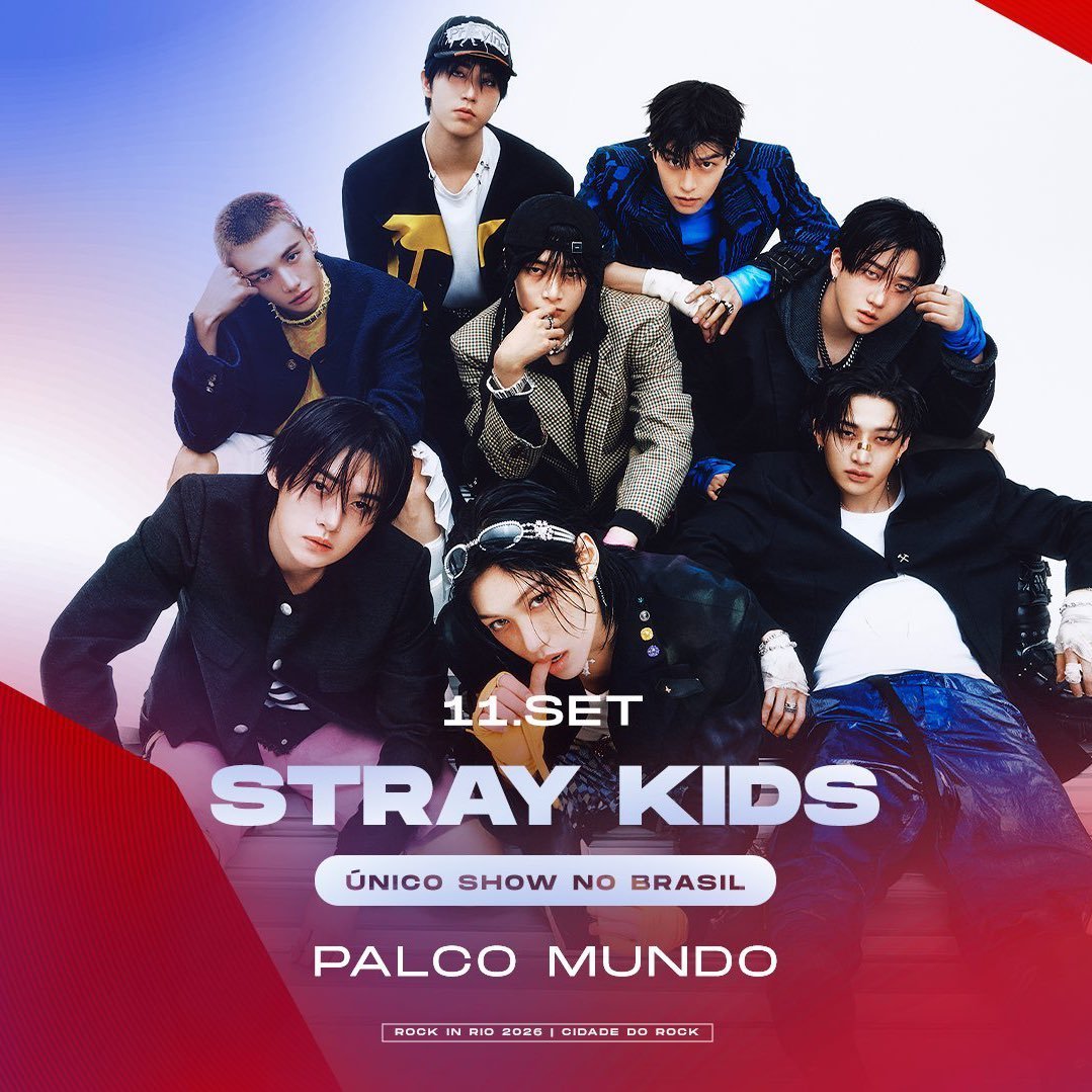 npomvtt's tweet image. 🔥 Stray Kids será o primeiro ato do K-Pop a performar no Rock in Rio.