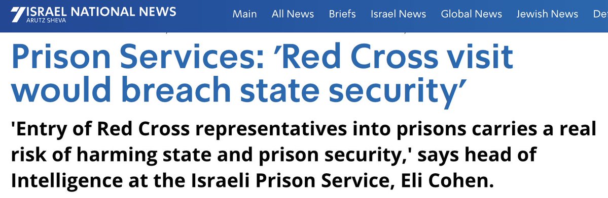 infinite_jaz's tweet image. Your regular reminder that Israel has banned the Red Cross from visiting Palestinian prisoners, in direct violation of international law, for over two years.