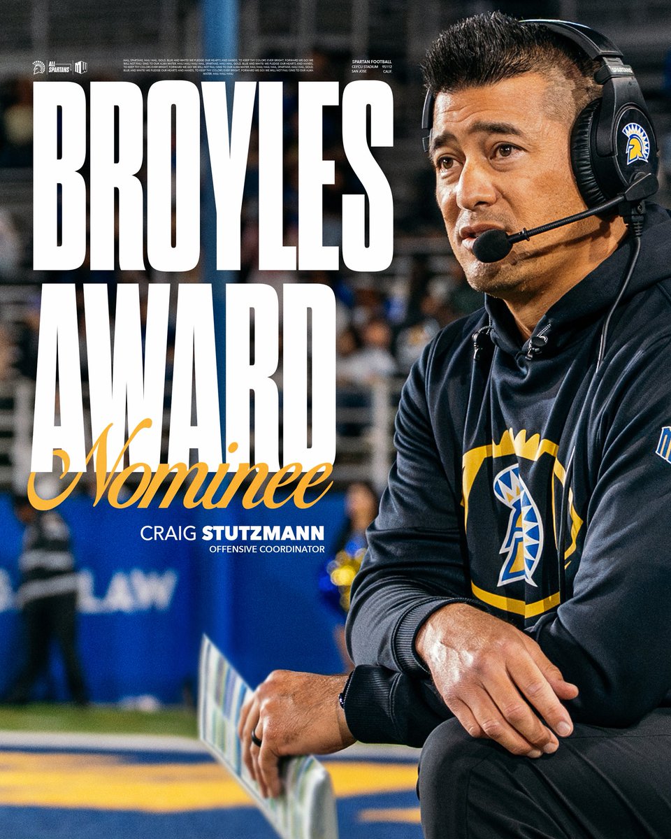 𝐁𝐫𝐨𝐲𝐥𝐞𝐬 𝐀𝐰𝐚𝐫𝐝 𝐍𝐨𝐦𝐢𝐧𝐞𝐞 🏆

<a href="/CoachStutzmann/">Craig K. Stutzmann</a> 

#ThisIsSparta | #AllSpartans