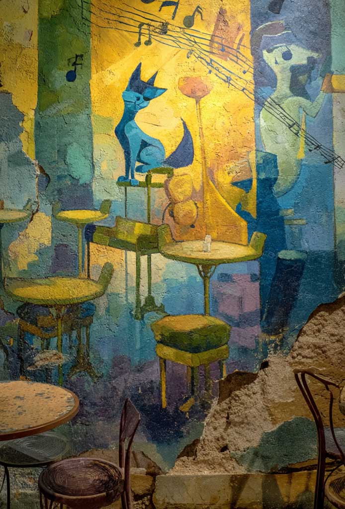 CrackDen's tweet image. Bleu Wag Bistro looks classy, but don’t be fooled by the wine and soft jazz. Deals get sealed in the kitchen, and the menu’s not the only thing cooked. Keep your voice down—walls there have ears.

#SecondLife #CDGreekRow #Roleplay #Metaverse