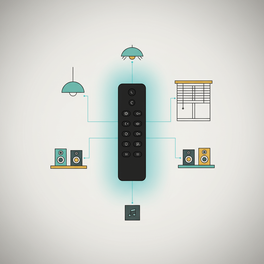 vesternet's tweet image. One remote, 36 scenes! 🎛️ Control your entire smart home with just one device. Each button does 3 actions (push/hold/release) = endless possibilities. #SmartHome is.gd/uTKaIa