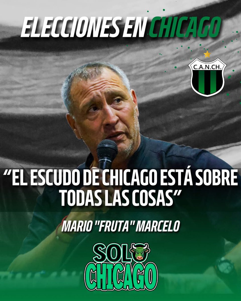 SoloChicago2025's tweet photo. Mario “Fruta” Marcelo es el elegido por Armando Seoane para ser Director General de Fútbol de Nueva Chicago si triunfa en las elecciones del 7 de diciembre. 
Además de ser uno de los más grandes ídolos de nuestro club, Fruta tiene una reconocida experiencia en la formación de jugadores juveniles. ⭐👟

Su grupo de trabajo estará integrado por recordados ex jugadores como Jorge Mora, César Velázquez, Roberto “Loro” Leiga, Roberto “Chichín” Cena,  Fabio Almirón, Claudio Daniel “Cubano” Fernández y Fabián “Pecho” Cigno, entre otros. Mientras que Claudio Pardo será el Coordinador de Fútbol Infantil.

Y, como todos saben, a ellos se suman otros ex jugadores e ídolos también del club como el Turco Abdala y el Pipa Higuaín que estarán al frente de las relaciones internacionales y la generación de recursos.

Gente capacitada y honesta, que ha demostrado su amor por el club, y, como dice Mario Marcelo, siempre pondrán a Chicago por encima de todo y de todos. 💚🖤🔥

El domingo 7 de diciembre vení a votar.
Tu voto es fundamental para poder hacer el cambio que todos queremos en Chicago.🖤💚🤝

 #ConstruirElCambio #SOLOCHICAGO #ArmandoPresidente #NuevaChicago #ChicagoSeTransforma #nohaynadaigual #EleccionesChicago #UnitePorChicago