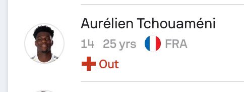 Akazeus8's tweet photo. @TouchlineX And they are comparing him to Tchouameni https://t.co/6qctxmeTua