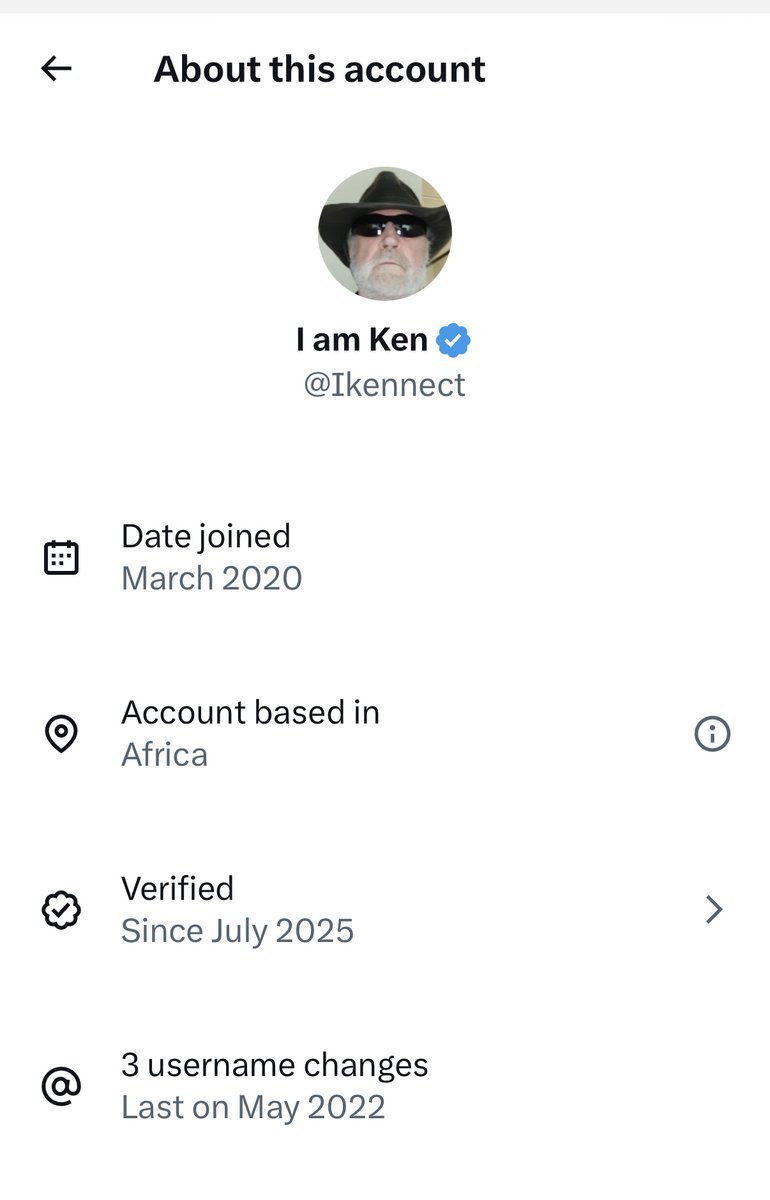 ap528018635's tweet image. “Ken” is a #ForeignBotAccount from Africa 🙄

@CommunityNotes violating TOS