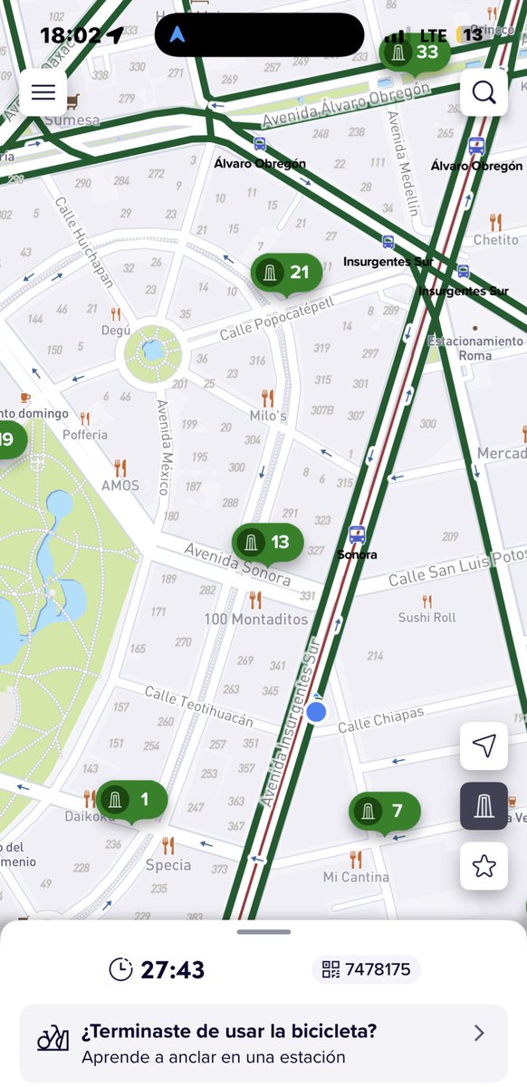 Isaacgaper's tweet photo. @ecobici 
La estación de Sonora no esta funcionando, deje la bici desde hace varios minutos y aun me sigue contabilizando el tiempo, me ayudas por favor https://t.co/TvabUtz6r8
