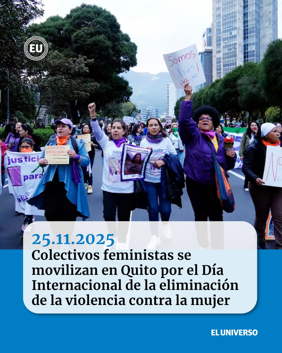 #Quito | Las asistentes exigieron políticas públicas para erradicar la violencia contra las mujeres. En lo que va del año se han registraron 349 femicidios en Ecuador. ow.ly/8Nru50XxSYf