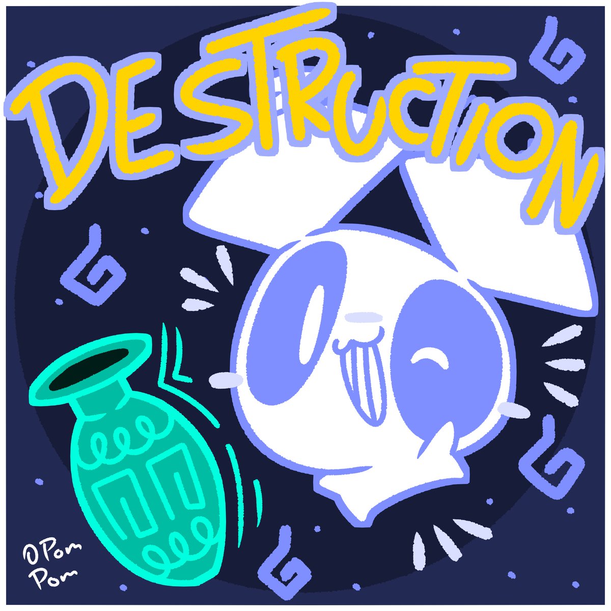 PompomNotes's tweet image. Pompom gives a little push hehehehe 👻🤭 

#originalcharacter #oc #cute #digitalart