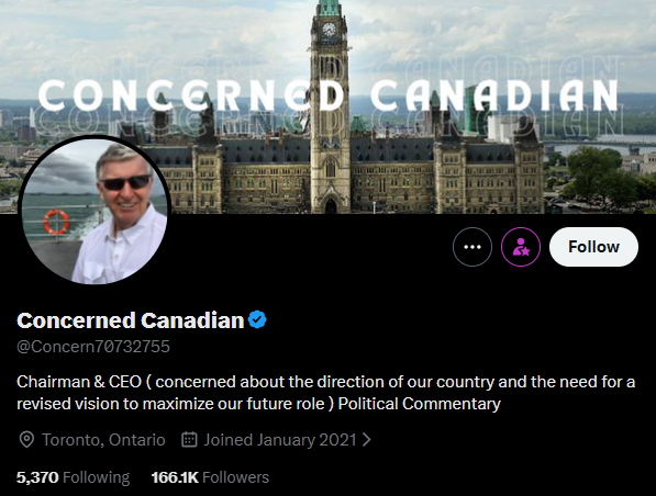 CdnFreethinker's tweet image. The account &quot;Concerned Canadian&quot; is based in Italy.
#ForeignInterference #FakeAccount