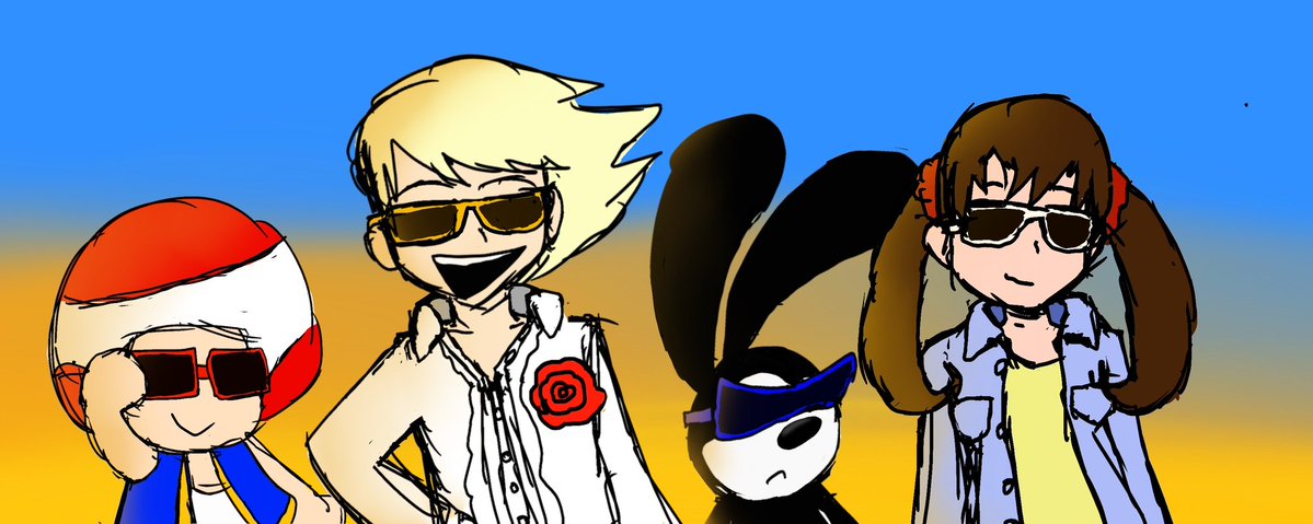 EpicToad2k's tweet image. Drew my favs
looking cool as heck