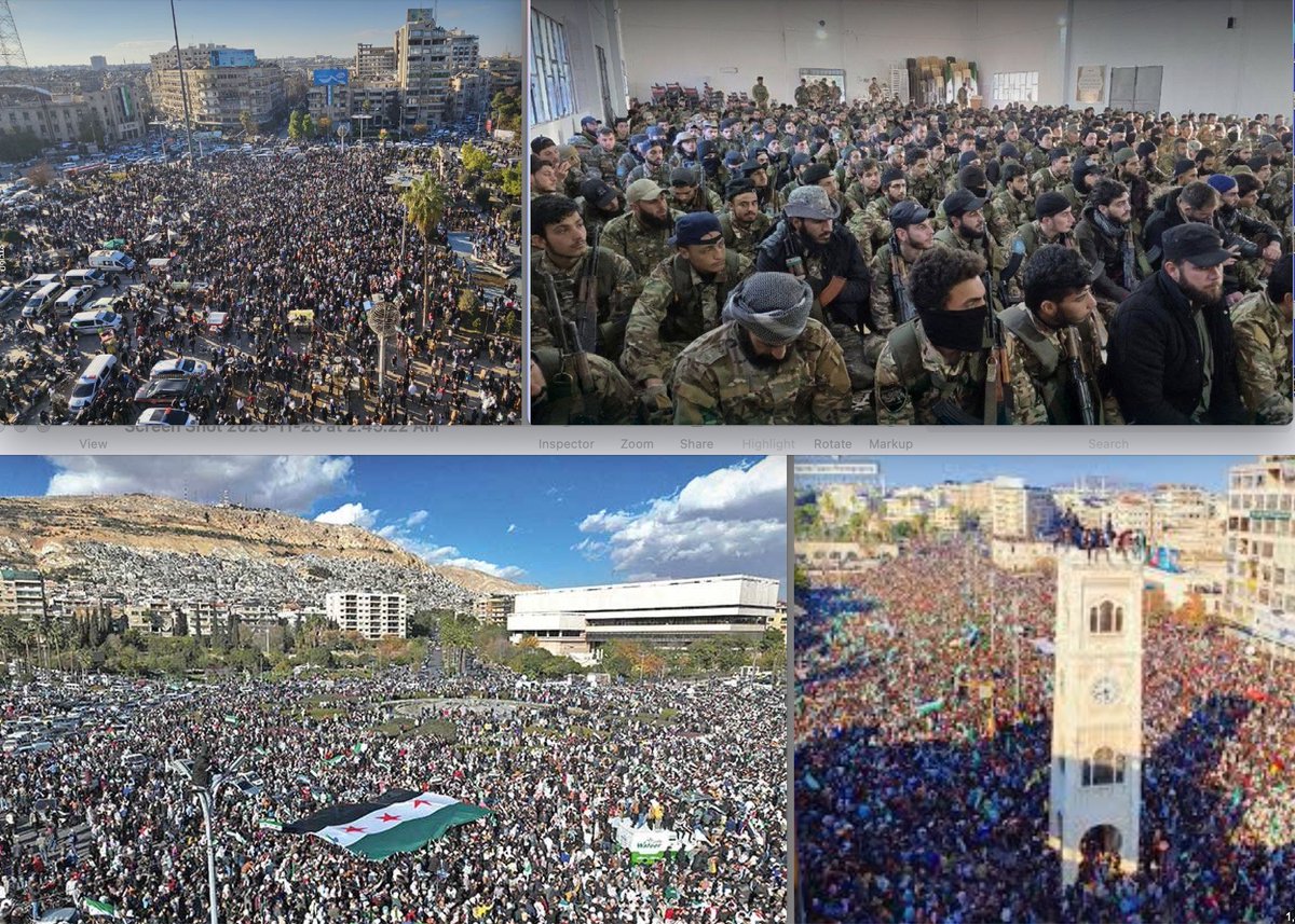 ahmadsaleem5's tweet photo. استعدوا للاحتفالات الأعظم في تاريخ سورية : 

- يوم ٢٧ /١١ انطلاق حرب التحرير 
- يوم ٢٩ / ١١ تحرير حلب
- يوم ٥ / ١٢ تحرير حماة 
- يوم ٨ / ١٢ تحرير دمشق وسورية والنصر https://t.co/nWK9zHBrOV