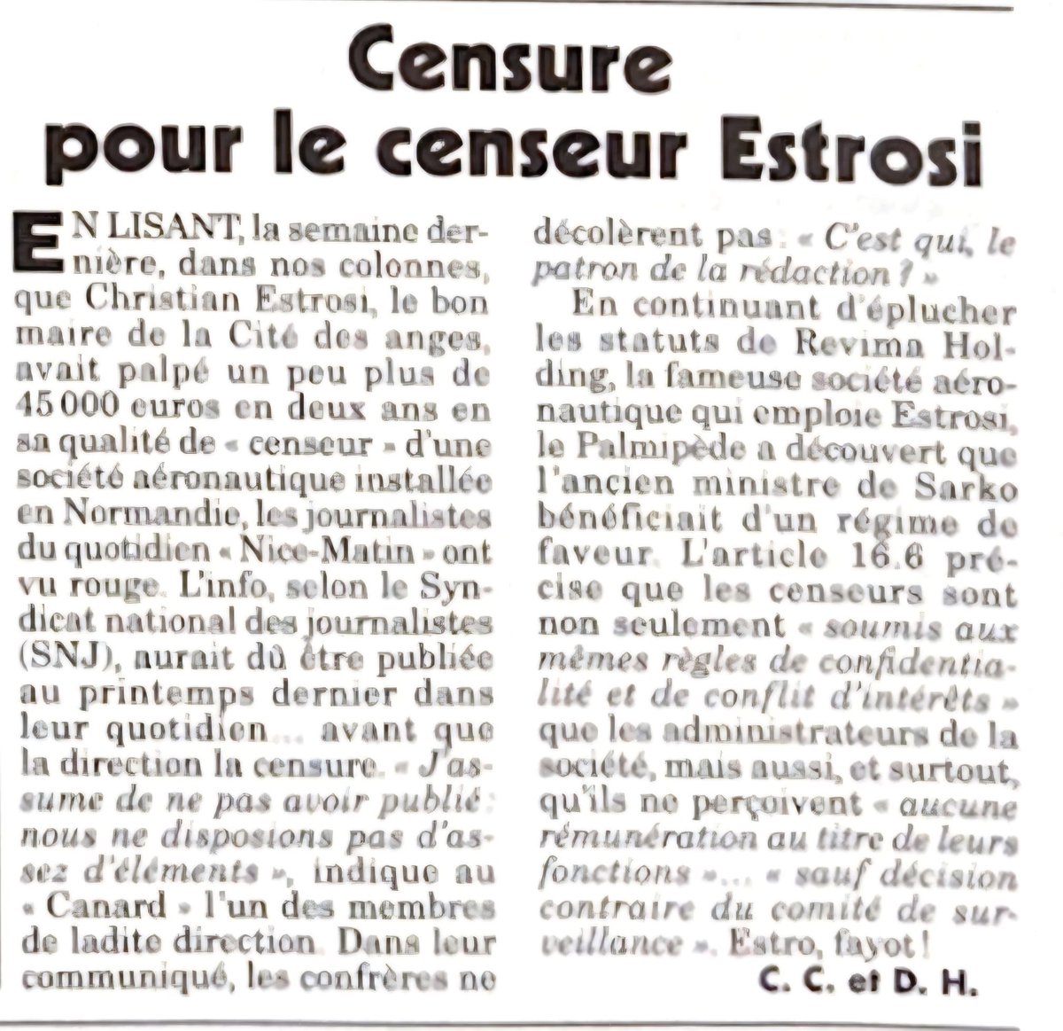 Bonne idée Christian … ce serait pas du luxe de signer cette charte <a href="/ClubPresse06/">Club de la Presse Méditerranée 06</a>  😉