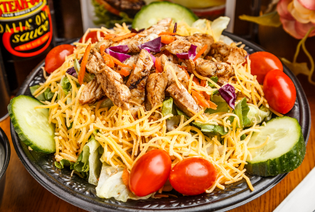 Running around trying to get ready for Thanksgiving?  Call ahead or order online and pick up Steak-Out on the way home. steakoutdelivers.com #grilledchickenchefsalad