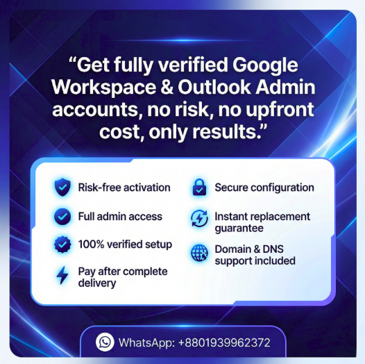 Mubasshir163246's tweet image. No risk, no upfront cost, just results.
• Full admin access
• Clean domain + DNS
• 100% secure setup
• Instant replacement guarantee
• Pay-after-delivery

If inbox safety matters, this is the safest option.
DM or WhatsApp: +8801939962372
#GoogleWorkspace #ColdEmail #Outreach