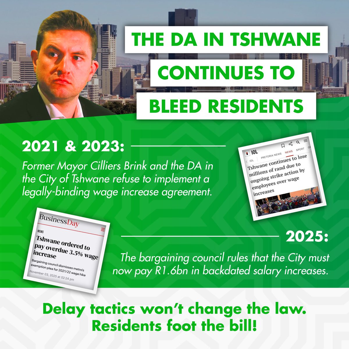 Residents and employees of <a href="/CityTshwane/">City of Tshwane</a> deserve better! #LetsFixTshwane