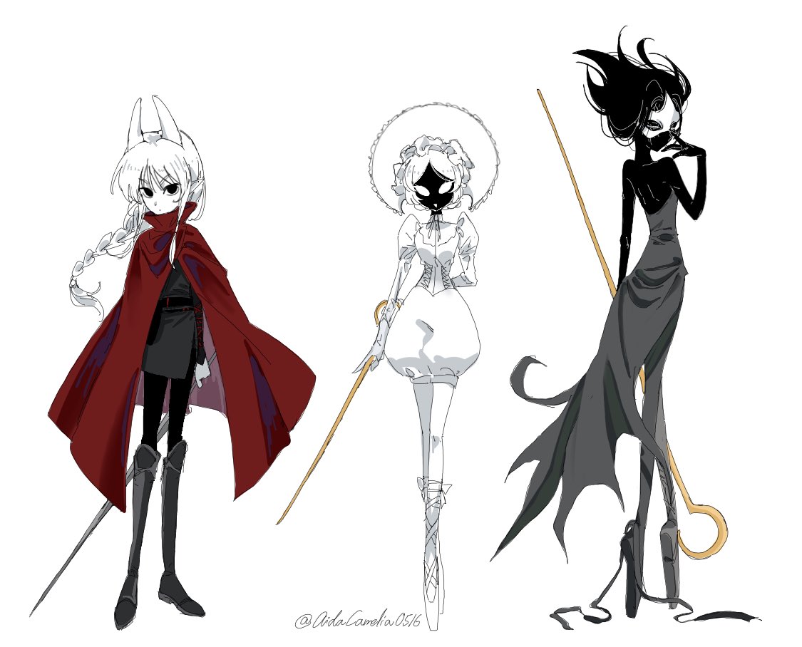 AidaCamelia0516's tweet photo. I redesigned them after two months 
#Silksong #Hornet #SilksongLace #SilksongPhantom https://t.co/9peWsTgduG