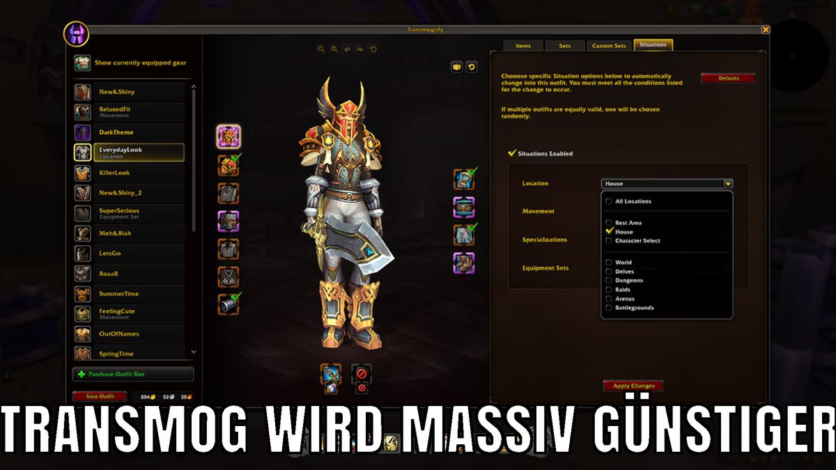 Dank Meckerköpfen wie mir auf Reddit wird das Transmoggen in Midnight viiiiiel günstiger.
youtube.com/watch?v=poSmpE…