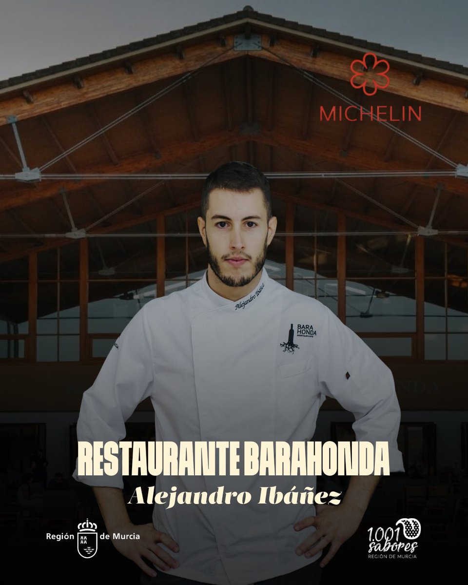 No todos los días podemos escribir algo así: ¡<a href="/BarahondaYecla/">Barahonda</a>  está dentro de la <a href="/GuiaMichelin_ES/">La Guía MICHELIN</a> con su primera ⭐️ Estrella! 🙌🏽

Hoy la estrella es de Barahonda, sí, pero el orgullo es de toda la #RegióndeMurcia 🤩
¡¡ENHORABUENA!!

#1001SaboresRM #Gastronomía #Yecla #Barahonda
