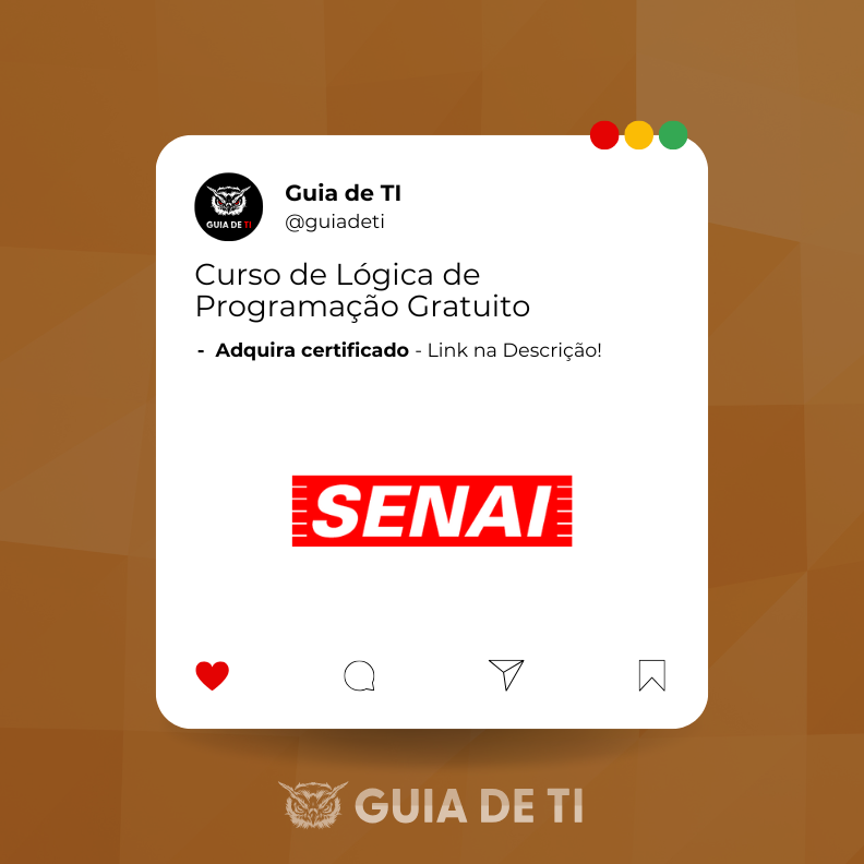 guiadeti's tweet image. Curso de Lógica de Programação Gratuito do Senai

guiadeti.com.br/noticias/curso…

Curso gratuito do Senai ensina fundamentos da lógica de programação para criar sites, jogos e robôs.