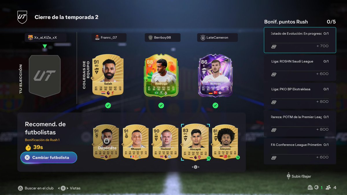 Imagínate empezar la semana de objetivos de Rush, tener que hacer 60k puntos en este modo de mierda para ganarte 4 sobres y encontrarte siempre 3 putos retrasados que nunca suman nada...

Os juro que les metía una hostia bien dada con la mano abierta. Que pereza por dios.