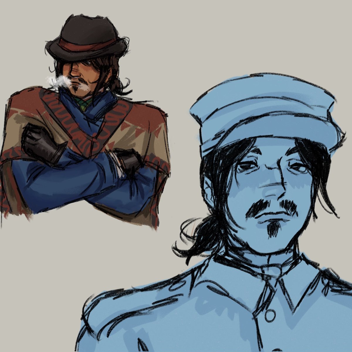 Lotupz's tweet image. I know this will flop… but I wanted to quickly doodle Javier. I love him
#rdr2 #javierescuella