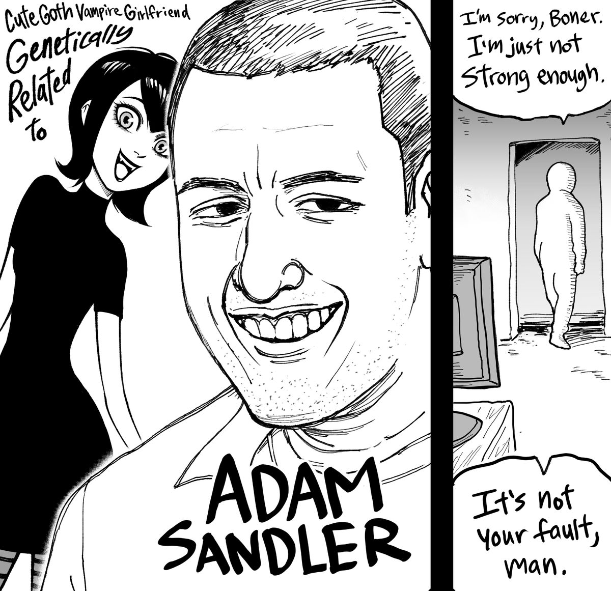 baalbuddy's tweet image. Patreon request: Mavis
I've only seen one of the Hotel Transylvania movies, but I was impressed at how successful they were at making Dracula look like Dracula but also Adam Sandler.