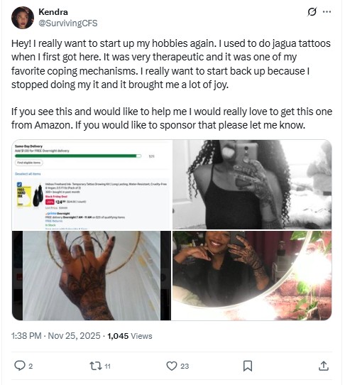 ScamFinderSam's tweet image. And, of course, after her popular tweet this scammer is going to ask people to buy her things on Amazon or send money to her. The grift never ends. Over $30,000+ made from her 8 GFM&apos;s and who knows how many thousands from her numerous campaign scams.